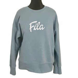 Fila Women's Light Blue Crew Neck Sweater